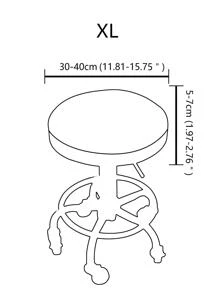 1pc Polyester Stool Cover, Plain Stretchy Stool Seat Slipcover For Dining Room - Beige - View 3