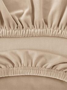 1件/2件装纯色天鹅绒吧台凳套，可拆卸可水洗，无扶手椅套，适用于宴会、家居、酒店 - 杏色 - 查看 9