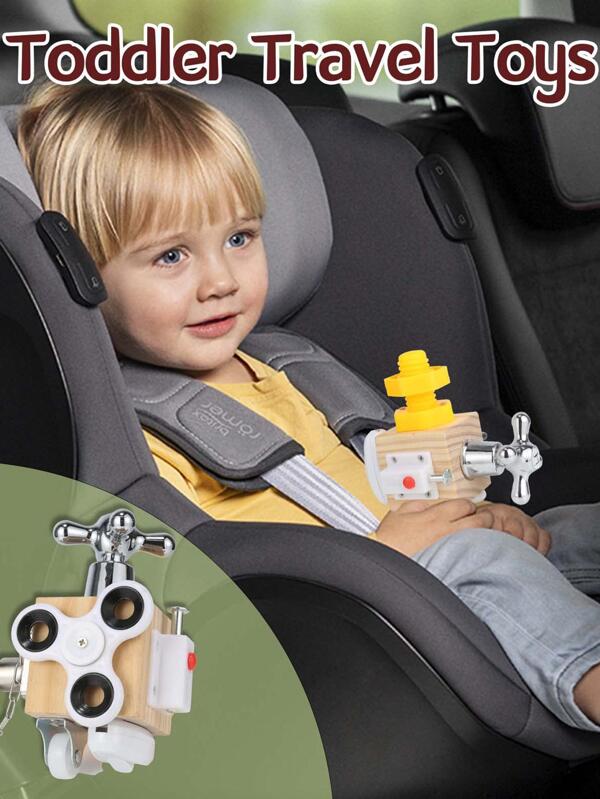 Busy Cube for Kids Sensory Busy Board Travel Toy for Toddlers 1 2 3 Years Old Educational