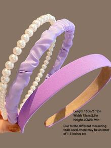 3-Piece Set Of Multi-Color Matching Headbands, Three Different Styles Of Headbands, Tidying Up Hair While Washing, Arranging Broken Hair For Daily Hair Accessories, Matching For Travel, Matching Clothing For New Year's And Parties, And Matching Hair Accessories For Clothing As Gifts Valentine's Day Couples As A Gift Hair Accessories Carnival Mardi Gras,Hairband,Hair Hoop