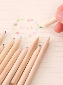 12 cái Bút chì màu hình gấu hoạt hình màu xanh lá cây trong hộp - màu xanh lá - Xem 4