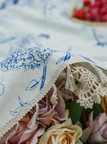 1pc Floral Pattern Picnic Mat, Suitable For Camping, Outdoor Park - Multicolor - View 6