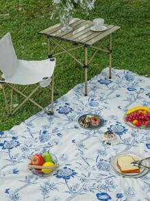 1pc Floral Pattern Picnic Mat, Suitable For Camping, Outdoor Park - Multicolor - View 3