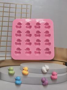 1 molde de silicona para galletas de chocolate con forma de pato de 16 cavidades - Rosa - Ver 4