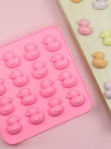 1 molde de silicona para galletas de chocolate con forma de pato de 16 cavidades - Rosa - Ver 5