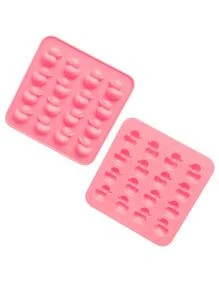 1 molde de silicona para galletas de chocolate con forma de pato de 16 cavidades - Rosa - Ver 6