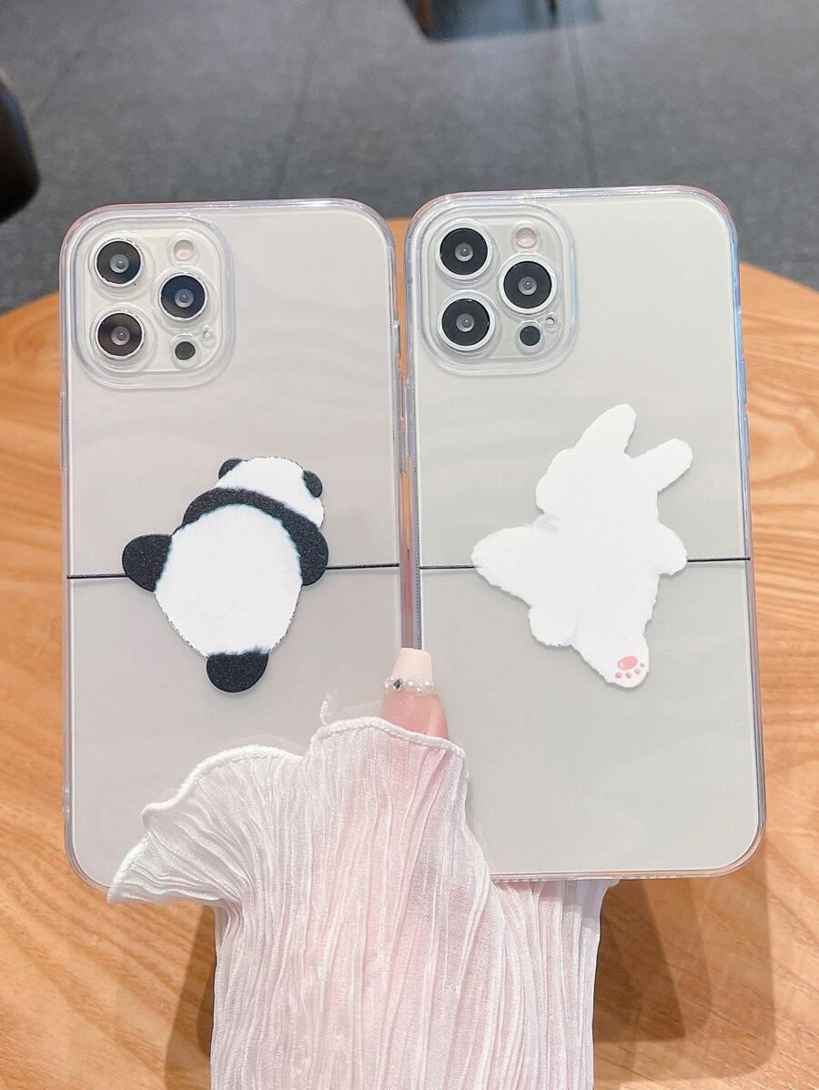 Coque De Téléphone Portable panda & Motif Lapin Anti-Chute - Multicolore - Voir 1