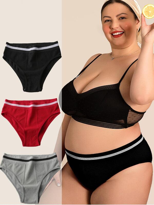 3 peças lingerie atlética elegante e sexy para mulheres de tamanho Plus Size, sem costura e elástica
