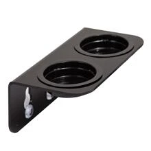 1 PC Reptile Water Bowl Double Grid Gecko Food Dish Feeder Detachable Suction Cup Reptile Feeding Dish Feeder with 6 Pcs Cups Dish Bowls for Pet Food and Water Feeding - Black - View 6