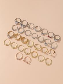 10枚/套 隨機華麗款式女士戒指套裝 - 彩色 - 查看 2