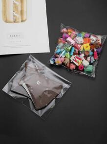 100 piezas transparente Sombrero Bolsas de regalo , cremallera Bolsas , para embalaje regalo alimento con Accesorios , fiesta embalaje , trasero a temporada escolar embalaje - transparente - Ver 3