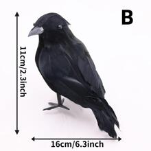 1入組黑色有羽毛的裝飾,假期裝飾用品適用於室內戶外家庭花園派對狂歡用品 - 彩色 - 查看 3
