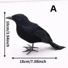 1入組黑色有羽毛的裝飾,假期裝飾用品適用於室內戶外家庭花園派對狂歡用品 - 彩色 - 查看 2