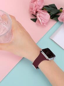 1入組酒紅色時尚矽膠錶帶38mm/40mm/41mm/42mm/44mm/45mm/49mm,適用於Apple Watch - 酒紅色 - 查看 3