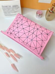 Fashionable Geometric Pattern Cosmetic Storage Bag - Pink - View 9