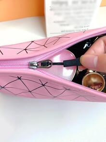 Fashionable Geometric Pattern Cosmetic Storage Bag - Pink - View 7
