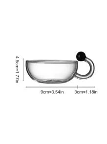 1 件透明玻璃水杯返校 - 無色 - 查看 4