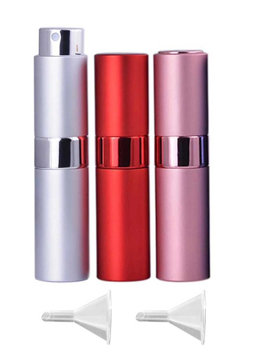 3pcs/set 8ml Portable Mini Perfume Atomizer, Refillable Empty Small Spray Bottle For Travel - Multicolor - View 1