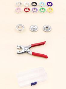 Juego de ropa de cama para bebés Cremallera de repuesto y kit de botones de 5 garras (1 juego / 100 piezas) - Multicolor - Ver 2