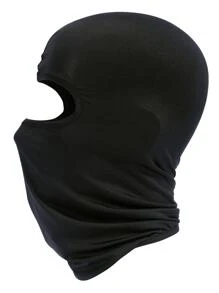 2pcs Couple Solid Color Outdoor Cycling Cap Buff Hat, Summer Sun Protection Windproof Face Mask - Black and White - View 2