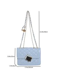 Mini Quilted Pattern Flap Square Bag Fashion