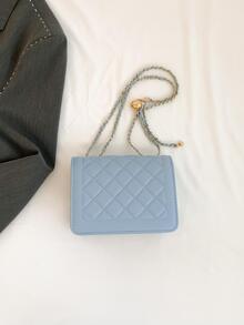 Mini Quilted Pattern Flap Square Bag Fashion