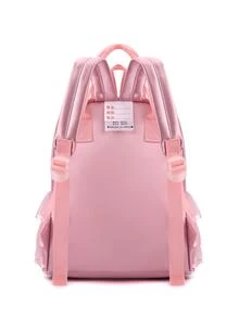 Chicas 1 pieza Mochila rosado con diseño de fruncido con diseño de lazo - Rosa - Ver 6