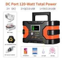 FF Flashfish 200W Peak Power Station, Flashfish CPAP Battery 166Wh 45000mAh Backup Power Pack 110V 150W Lithium Battery Pack Camping Solar Generator For CPAP Camping Home Emergency Power Supply - Black - View 4