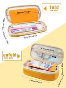 可愛的鉛筆盒袋,大容量組織筆盒袋,韓國款式,適用於女生返校文具配件