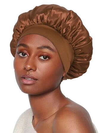 1 件装缎面软帽丝绸软帽发帽特大尺寸睡眠用缎面软帽弹力发带女士、返校、旅行度假必备品、女士发饰