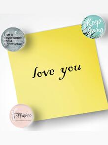 4pcs/Set Random Sent Inspirational Phrases Crystal Glass Refrigerator Magnetic Whiteboard Sticker For Creative Diy Best Gifts Birthday Graduation - Multicolor - View 4