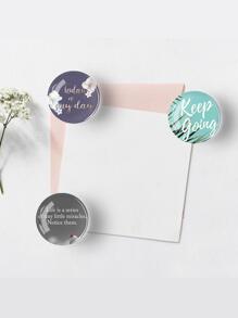 4pcs/Set Random Sent Inspirational Phrases Crystal Glass Refrigerator Magnetic Whiteboard Sticker For Creative Diy Best Gifts Birthday Graduation - Multicolor - View 5