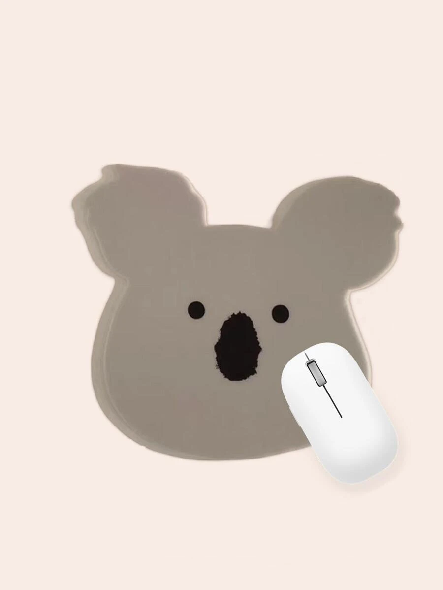 1入組可愛動物印花防水筆記本電腦鼠標墊 - 灰色 - 查看 1