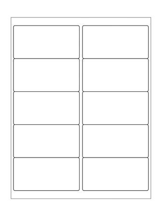 2" x 4" Shipping Address Labels for Laser and Inkjet Printers, Printable White Sticker Labels, 10 per Page