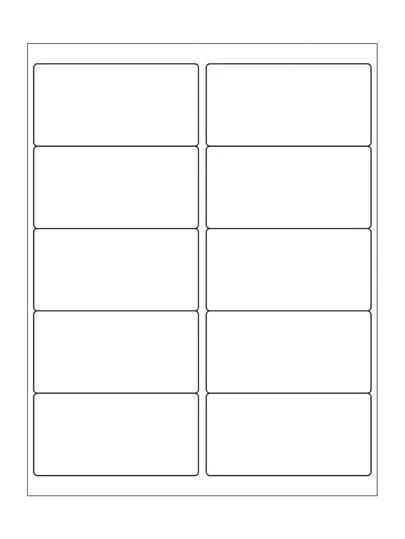 2" x 4" Shipping Address Labels for Laser and Inkjet Printers, Printable White Sticker Labels, 10 per Page