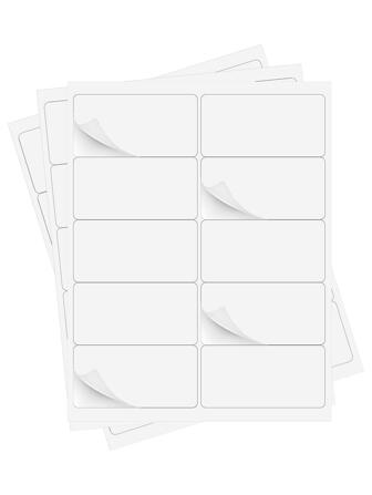 2" x 4" Shipping Address Labels for Laser and Inkjet Printers, Printable White Sticker Labels, 10 per Page