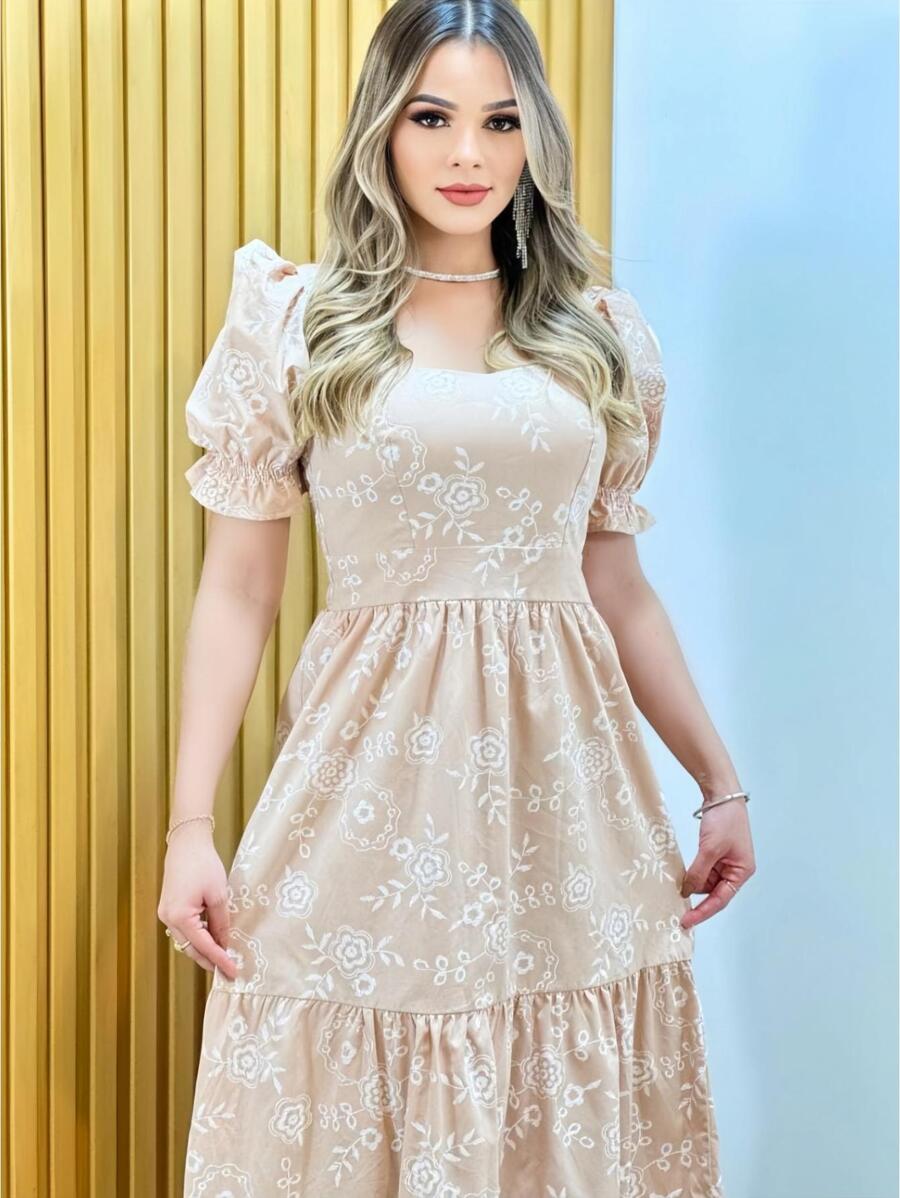 Women Dresses - 米色 - 查看 1