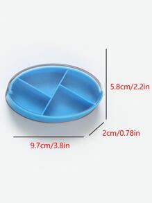 4 Lưới Xoay Hộp Thuốc Di Động Tại Nhà Du Lịch Hộp Bảo Quản Thuốc Làm Móng Tay Tổ Chức - Màu xanh lam - Xem 5