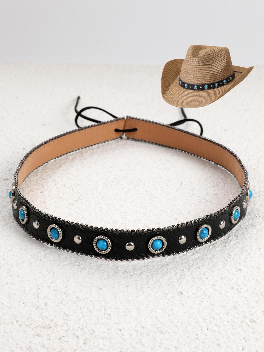 1 Máy Tính Tự Làm Fedora Đầu Bò Dây Phụ Kiện Nam Nữ Mũ Rơm Phụ Kiện Thắt Lưng Khóa Trang Trí Ngoài Trời thời Trang - Màu Tím - Xem 1
