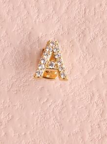 1pc Letter A Decor Dental Brace Jewelry - Yellow Gold - View 3