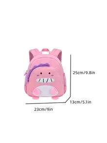 Chicas 1 pieza Mochila clásica dinosaurio detalle cremallera - Rosa - Ver 5