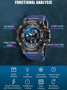 SMAEL 1pc Smael Sport Waterproof Electronic Watch