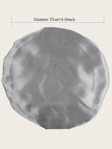 1pc Satin Silky Bonnet Sleep Cap Double-layer Bonnet - Grey - View 4