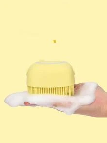 Pet Bath Brush And Towel Set - Yellow - View 4