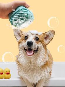 Pet Bath Brush And Towel Set - Yellow - View 5
