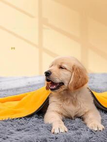 Pet Bath Brush And Towel Set - Yellow - View 3