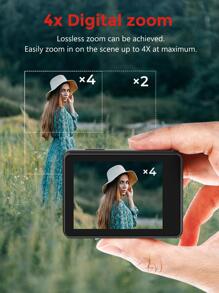 A10 Hoạt động Máy chụp hình 4K 20MP Với Màn hình cảm ứng , Gấp đôi Màn Không thấm nước 30M Dưới nước Máy chụp hình 170° Góc rộng Thể thao Mũ sắt của lính Máy chụp hình ( Điều khiển từ xa Và Phụ kiện Bộ dụng cụ ) - màu đen - Xem 8