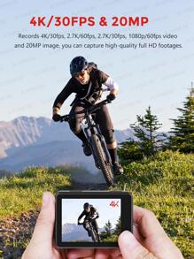 A10 Hoạt động Máy chụp hình 4K 20MP Với Màn hình cảm ứng , Gấp đôi Màn Không thấm nước 30M Dưới nước Máy chụp hình 170° Góc rộng Thể thao Mũ sắt của lính Máy chụp hình ( Điều khiển từ xa Và Phụ kiện Bộ dụng cụ ) - màu đen - Xem 6