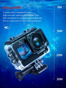A10 Hoạt động Máy chụp hình 4K 20MP Với Màn hình cảm ứng , Gấp đôi Màn Không thấm nước 30M Dưới nước Máy chụp hình 170° Góc rộng Thể thao Mũ sắt của lính Máy chụp hình ( Điều khiển từ xa Và Phụ kiện Bộ dụng cụ ) - màu đen - Xem 4