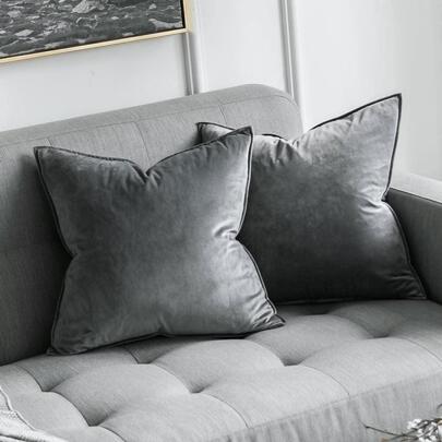 1pc Solid Cushion Cover Without Filler